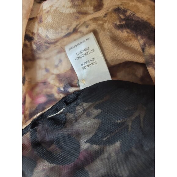 Aratta Silent Journey Womens Xl Top Boho Flannel Dress Tunic Shirt Floral Fringe - Picture 8 of 8